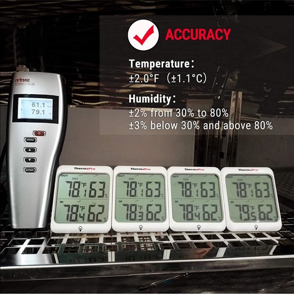 ThermoPro Rechargeable Wireless Indoor/Outdoor
Humidity and Temperature Monitor - Picture 7 of 8